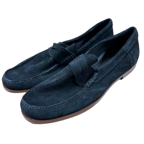To Boot New York NWOB Leather Suede Penny Loafer Navy Blue Men's Size 11.5 - Picture 4 of 9